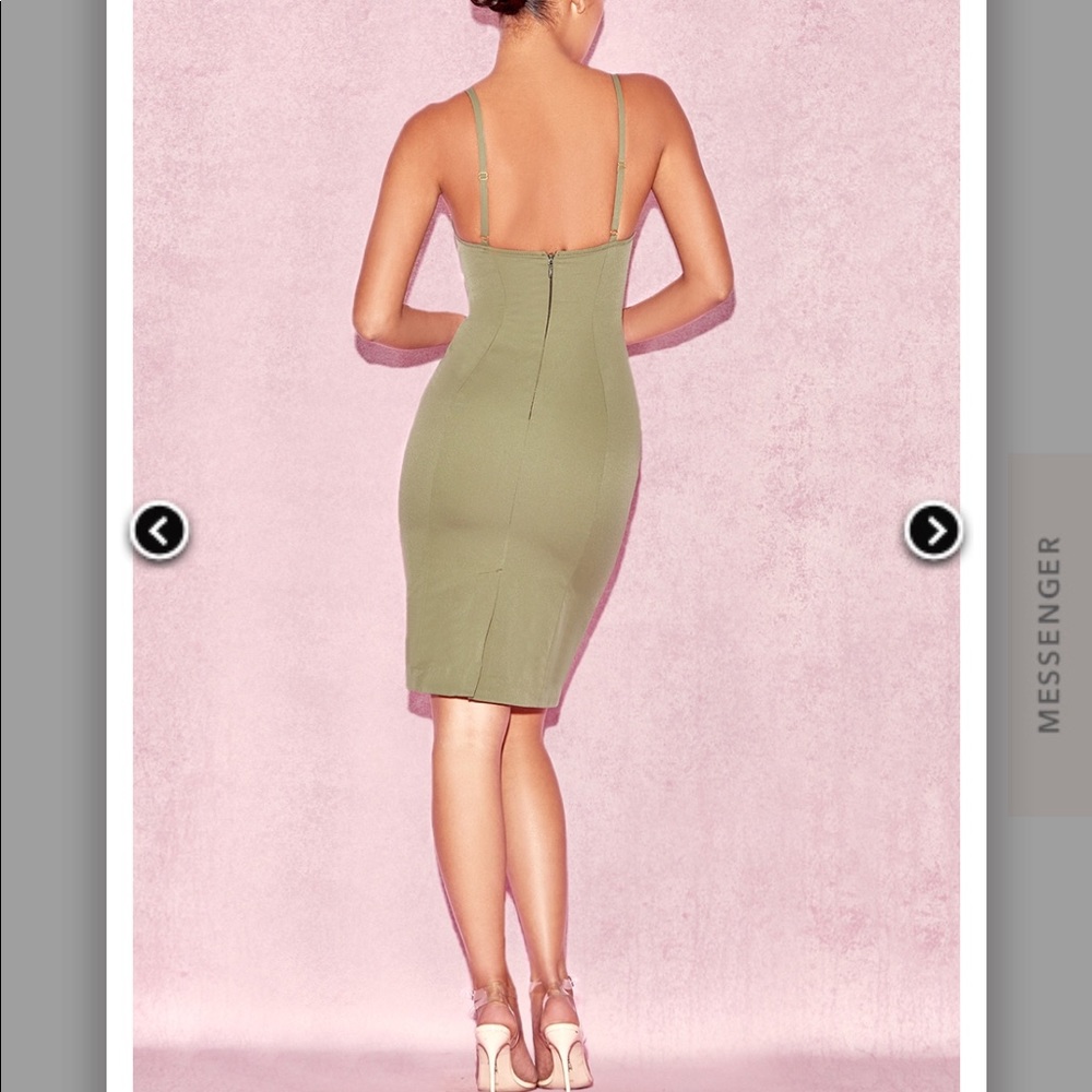 House of CB khaki/olive underwired bustier dress
